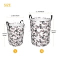 thumbnail image 3 of Fuzoiu Bird Print Circular Hamper,Laundry Basket with Handle,Collapsible Laundry,Dirty Clothes Storage Basket,for Bedroom Bathroom Dorm Living Room-, 3 of 6