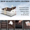 thumbnail image 3 of Fit for NISSAN SENTRA 2019 Seat Cover, PU Leather 5 Piece Full Set With Lumbar Support Non-slip, Black and Brown Car Seat Covers, Protect Car Seats, 3 of 7