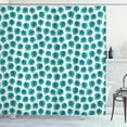 thumbnail image 1 of Navy and Teal Shower Curtain, Tropical Monstera Leaf Pattern Exotic Hawaiian Foliage in Blue Tones, Fabric Bathroom Set with Hooks, 69W X 75L Inches Long, Navy Blue and Teal, by Ambesonne, 1 of 3
