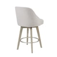 thumbnail image 3 of Maklaine 25.75" Transitional Fabric and Solid Wood Counter Stool in Gray, 3 of 8