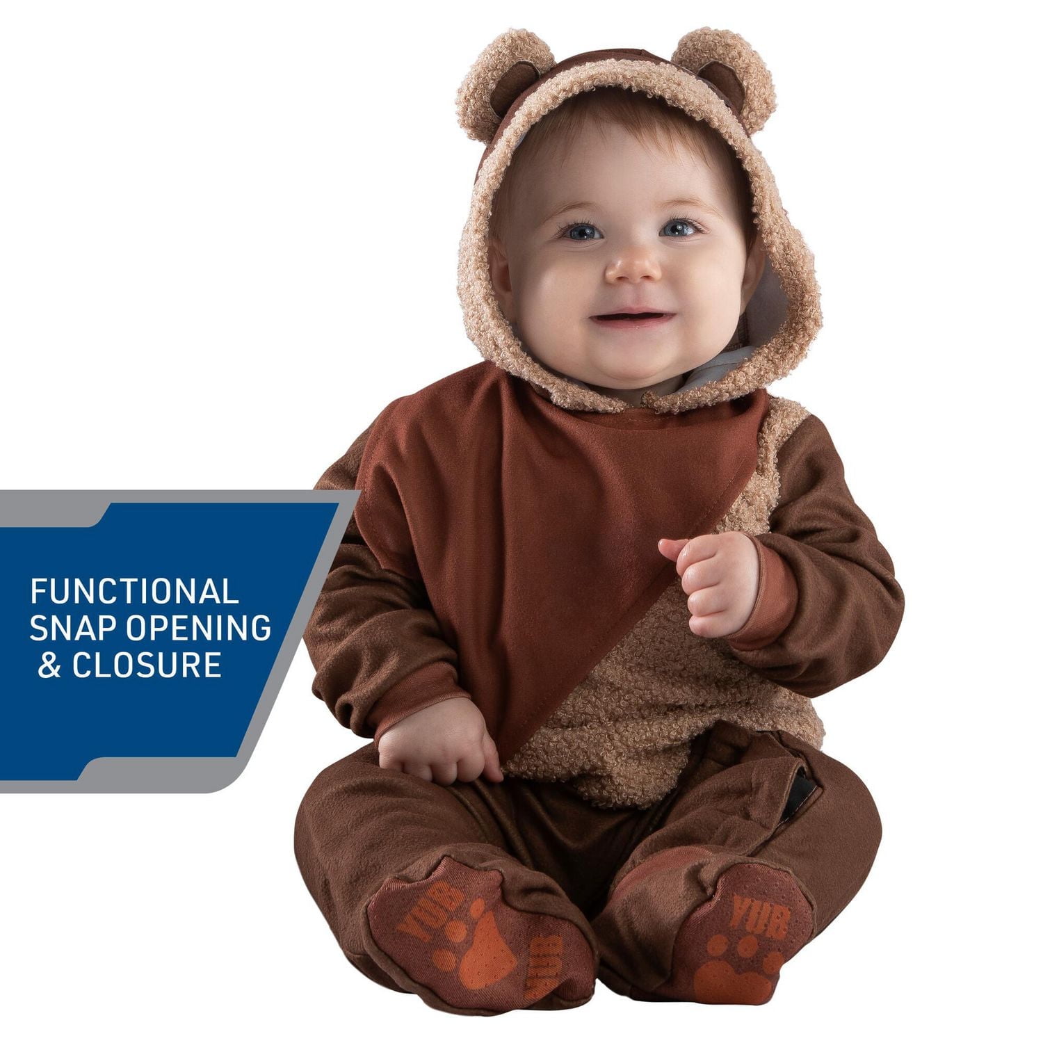 STAR WARS EWOK INFANT COSTUME - Minky Jumpsuit avec écharpe, capuche et chaussons