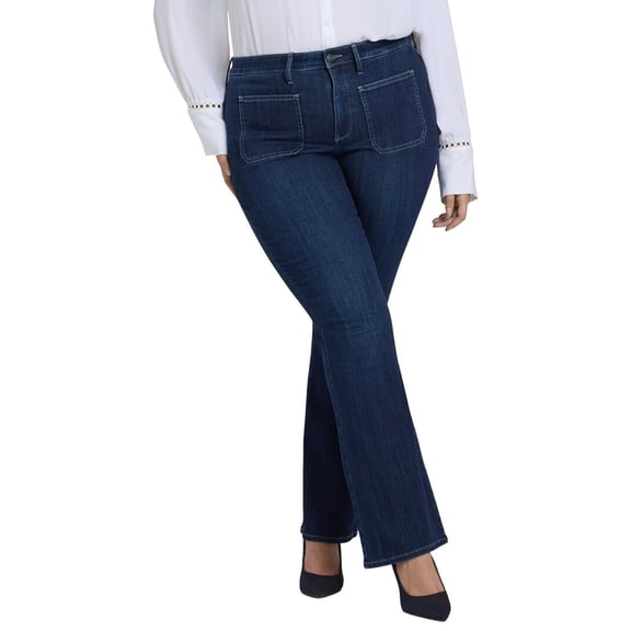 NYDJ womens Plus Ava Ink Skyline Flare Jean, 16W
