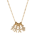 thumbnail image 3 of Collar para Mujer de Niños Personalizado LuckyLy, Baño de Oro 14k y Zirconia Cúbica, Cadena y Charms, Modelo Darcy Niño y Niña dorado 3 Niños 1 Niña, 3 of 6