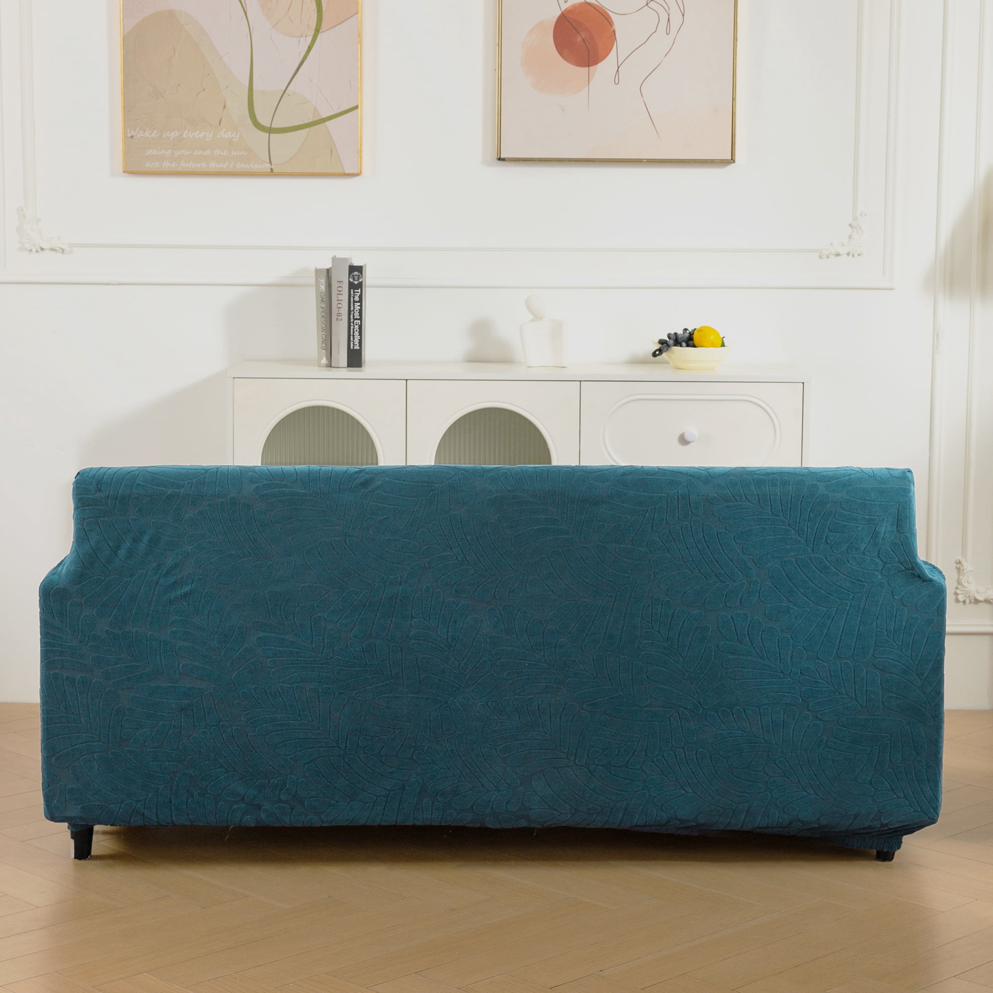 4 Piece High Stretch Sofa Slipcover Furniture Protector Form Fit Luxury Thick Sofa Cover for 3 Cushion Couch, Machine Washable