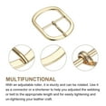 thumbnail image 3 of Uxcell 4Pack 1.5" Single Prong Belt Buckle Oval Center Bar Buckles for Leather Craft, Gold, 3 of 7