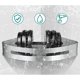 thumbnail image 3 of 2-pack self-adhesive shower shelf without drilling, wall mounted, with 4 hooks (black), 3 of 5
