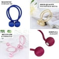 thumbnail image 4 of Efavormart Pack of 2 Silver Magnetic Curtain Tie Backs for Window Curtains and Drapes Tiebacks Convenient Drape Decorative Rope Holdback Holder, 4 of 5