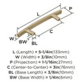 thumbnail image 2 of Amerock Cyprus 3 inch (76mm) Center-to-Center Golden Champagne Cabinet or Furniture Pull, 10 Pack, 2 of 3