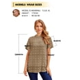 thumbnail image 3 of ZXSXSY Women Crochet Dots Cutout Short Sleeves Mock Neck Blouse Top, 3 of 12
