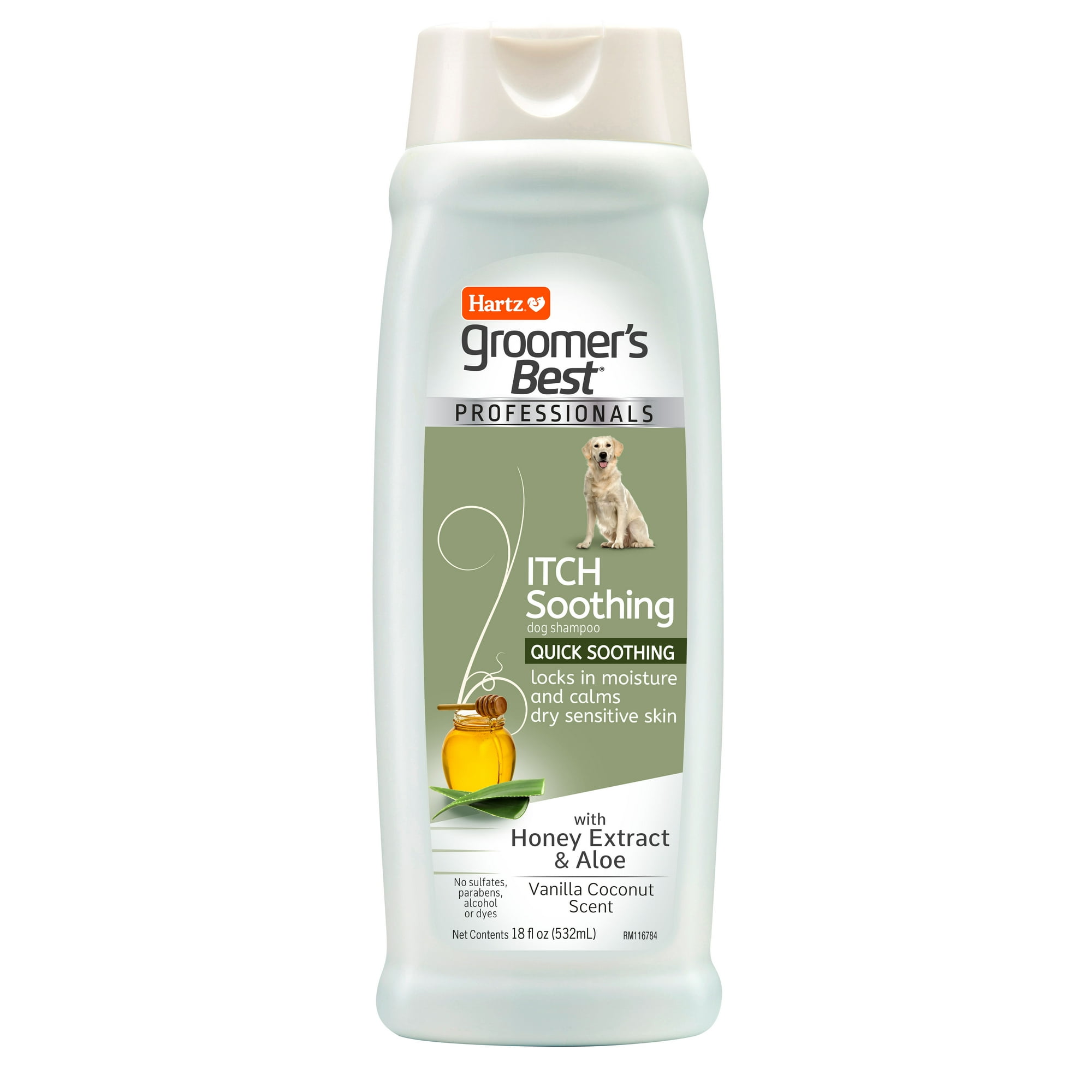 Hartz Groomer's Best PROFESSIONALS Itch Soothing Dog Shampoo, 18 fl oz.