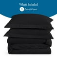 thumbnail image 4 of 500 TC 100% Egyptian Cotton Premium Duvet Cover Zipper Closur Ultra Soft Durable and Fade Resistant Color Black Stripe size Oversized King, 4 of 5
