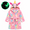 Pink, variant on Glow in the Dark Unicorn Bathrobe for Girls, Soft Hooded Coral Fleece Robe with Belt & Pockets, Ages 3-12
