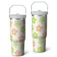 thumbnail image 2 of 1pc daisy 30oz Tumbler with Straw & Handle - Insulated Stainless Steel Cup | Holiday Gift for Man Women (Christmas, Valentine's, Birthday), 2 of 7