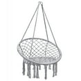 thumbnail image 4 of Gymax Hammock Chair Hanging Cotton Rope Macrame Swing Chair Indoor Outdoor Gray, 4 of 6