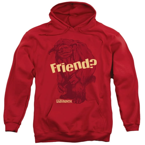 Labyrinth Ludo Friend Adult Pullover Hoodie Sweatshirt Red