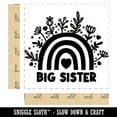 thumbnail image 2 of Big Sister Bohemian Floral Rainbow Square Rubber Stamp Stamping Scrapbooking Crafting - Small 1.25in, 2 of 7
