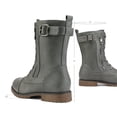thumbnail image 3 of Dream Pairs Women Fashion Military Combat Boots Lace Up Mid Calf Boots Comfort Walking Boots Shoes for Women Mission Grey Size 7, 3 of 6