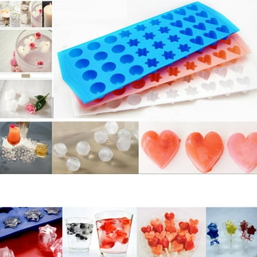 Block Silicone Ice Cube Trays Set Of 3 - Non-Stick, Lego-Style Molds For Candy, Chocolate, Jelly
