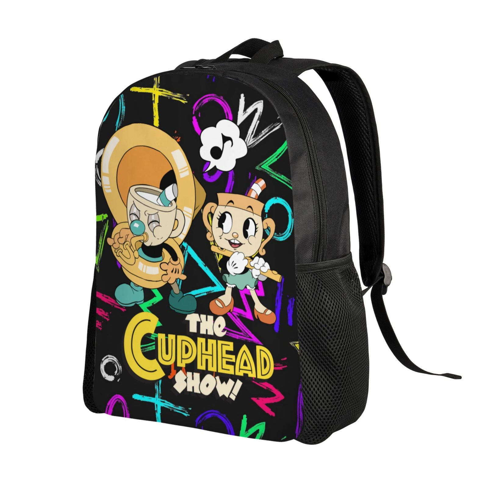cuphead mini backpack Cute Cuphead Backpack Lightweight Unisex Basic Daypack Bookbag Laptop  Satchel Rucksack For Travel School Office Daily