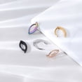 thumbnail image 4 of ZS 16G 5Pcs Reverse Curved Belly Rings Simple Navel Rings Piercing Plated Belly Button Rings, 4 of 4