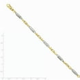 thumbnail image 2 of 14K Two-tone 4.6mm Hand-polished Fancy Link Bracelet in 14k Yellow and White Gold, 2 of 2