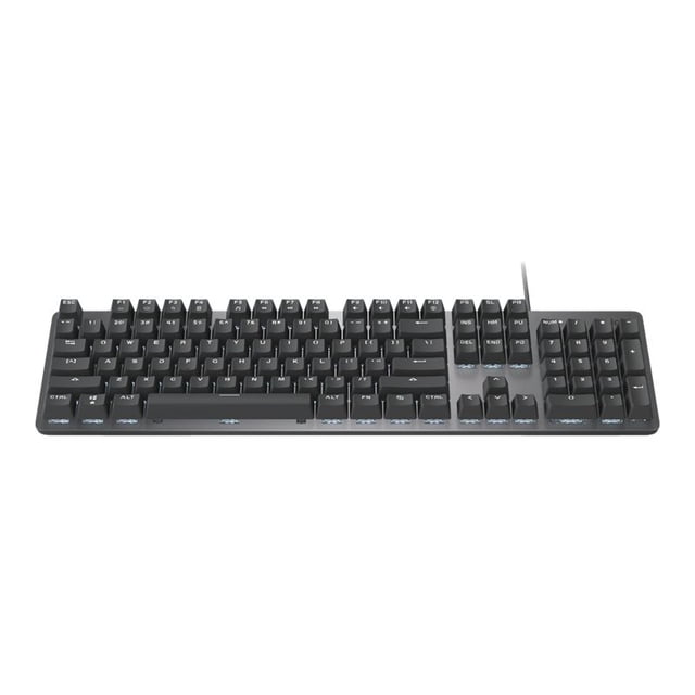 Logitech K845 Mechanical Illuminated Keyboard,Mechanical Switches, Strong Adjustable Tilt Legs, Full Size, Aluminum Top Case, 104 Keys, USB Corded, Windows (TTC Blue Switches)
