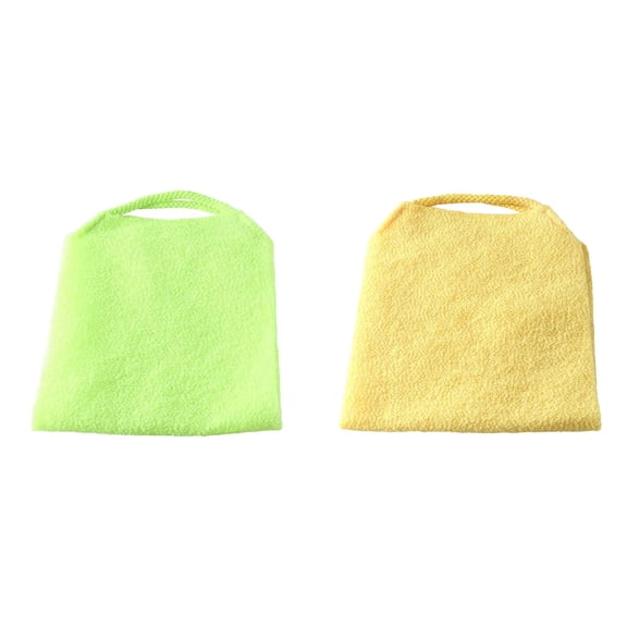 Exfoliating Back Scrubber with Handles Nylon Back Exfoliator Extended Length, Stretchable Pull Strap Washcloth for Body Cleansing and Skin Massage in Shower for Women Men, 2PCS