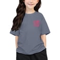 thumbnail image 3 of Fshinging T Shirts For Girls Loose Fit Letter Printed Round Neck Short Sleeved Plus Size Tops, 3 of 7