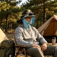 thumbnail image 4 of BingTong 3-in-1 Hands-Free Solar Fan Hat,Wide Brim Sun Hat With 3 Solars Fan,UPF 50+ Removable&Type-C Charge,Outdoor Cooling Fisherman Hat For Fishing Cycling Garden E, 4 of 7