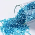 thumbnail image 1 of TOHO Round Seed Beads Japanese Seed Beads (23B) Silver Lined Aqua 15/0 1.5mm Hole: 0.7mm about 3000pcs/10g, 1 of 5