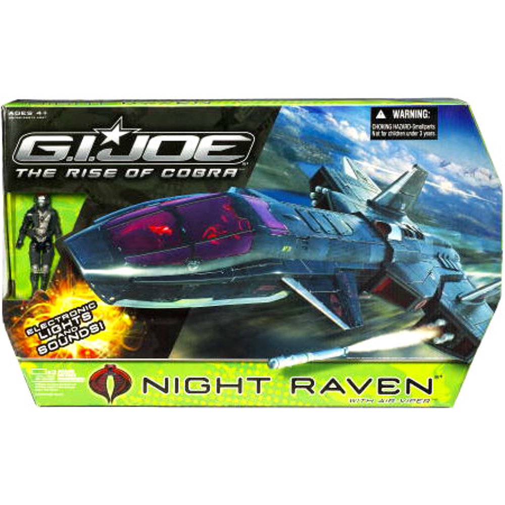 gi joe movie 3.75 echo vehicle night raven with air viper
