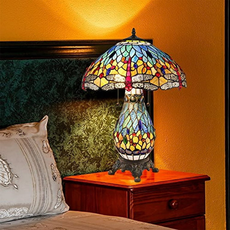 Tiffany-style Dragonfly Lamp with Lighted Base - Walmart.com
