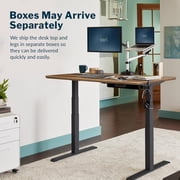 Vari 60” x 30 VariDesk Electric Height Adjustable Standing Desk Computer Table, Reclaimed Wood