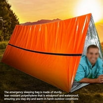 Emergency Sleeping Bag - Thermal Emergency Blankets, Life Blvy Sack, Pocket Size Survival Blanket, Waterproof Survival Sleeping Bag For Outdoor Adventures, Camping & Hiking(Orange with Storage Bag)