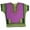 Purple, variant on Dashiki-Style Shirt for Men with Pockets – Boho Print Casual Top (Green, Large / X-Large)