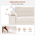 thumbnail image 5 of 71" Modern Loveseat Sofa 2 Seat Chenille Couch Adjustable Armrest for Living Room Small Spaces Beige, 5 of 10