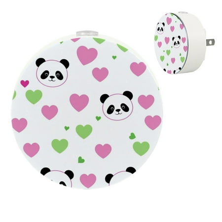 

YZUOUZY Bedside Lamps Small Lamp Small Lamps Set of 2 Cartoon Panda Face Heart