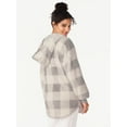 thumbnail image 4 of Joyspun Women’s Plush Hoodie Cardigan, Sizes XS to 3X, 4 of 7