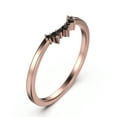 thumbnail image 2 of 0.10ct Black Diamond Moissanite 18K Rose Gold Over Silver Wedding Band, 2 of 4