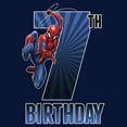 thumbnail image 2 of Boy's Marvel Spider-Man Swinging 7th Birthday  Graphic T-Shirt, 2 of 4