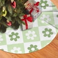 thumbnail image 2 of XMXY Halloween Christmas Tree Skirt, Green Floral Patchwork Plaid Holiday Party Indoor Decorations Ornaments, 36" Inch, 2 of 9