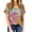 Pink, variant on Ganfancp Women's Shirts Clearance, V Neck Shirts Short Sleeve Tops Casual Loose Tunic Tops, Sizes S-2XL