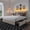 Beige, variant on Novilla Queen Bed Frame with Headboard, Queen Bed Frame with Drawers, Queen Bed Frame with LED Lights, Charging Station and Adjustable Headboard, No Box Spring Needed, Black Velvet