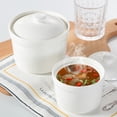 thumbnail image 3 of Home Creative Ceramic Stew Bowl Soup Pot Restaurant Dessert Cup with Lid, 3 of 5
