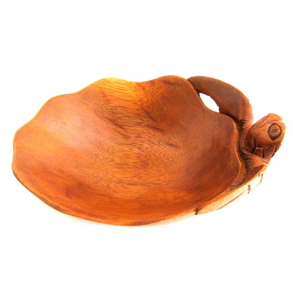 Turtle Wood Bowl, Candy Dish Hand Carved Turtle Wooden Centerpiece Fruit Bowl Turtle Statue