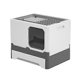 thumbnail image 1 of Caja de arena para gatos grande y plegable, caja de arena de plástico cerrada para gatos, inodoro desmontable para mascotas, bandeja antisalpicaduras para gatos, lavabo de baño de limpieza Su, gris-, 1 of 5