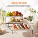 thumbnail image 5 of Bandeja de 3 Niveles para Fiestas, Bandejas de plástico de 30x17cm para Alimentos, Bandejas Reutilizables Blancas con Soporte de exhibición de Metal Negro para Alimentos, 5 of 8