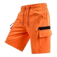 thumbnail image 2 of DailyTrove Men's Cargo Shorts, Elastic Waist Casual Work Shorts with Multiple Pockets, 2 of 6