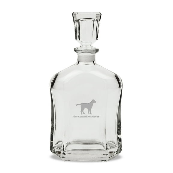 Flat-Coated Retriever 23.75 oz Classic Whiskey Decanter