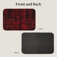 thumbnail image 3 of Crystal Velvet Floor Mat 23.6x15.7in Square Lock Edge Easy Cleaning Using Woven Technique Corrosion Resistant Bottom Drop Plastic Darkred Geometric Patterns_3, 3 of 7